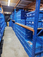 Entrepôt robuste stockage supermarché commerce électronique livraison déménagement relocalisation empilable pliable boîte fourre-tout en plastique