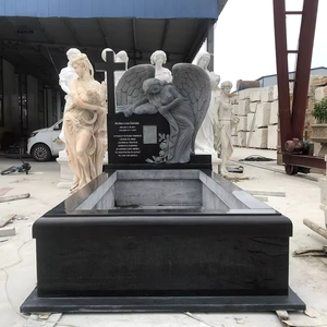 Lápida de Mármol Negro Simple y Atractiva, Monumento Moderno para Espacio Exterior en Funerales - Product Image 3