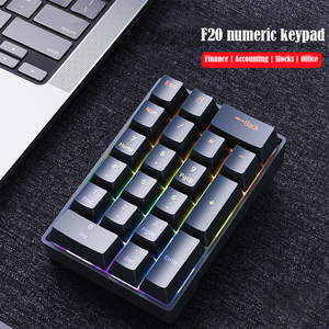 Produtos de alta qualidade F20 <span class=keywords><strong>Rgb</strong></span> Backlit Teclado Numérico Mini Numpad Para Laptop Pc Com Fio Mini Numpad - Product Image 3