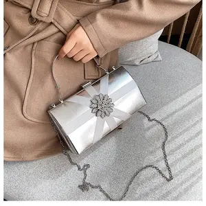 Retro fashion dinner yiwu noyer bag dimond golden evening clutch women's small fabric crossbody bags