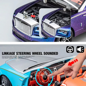 Rolls Royce Dawn, Auto de Metal Fundido a Presión, Escala 1:24, Modelo Coleccionable de Lujo Convertible con Interiores Detallados, Luces y Música, 218 cm - Product Image 6