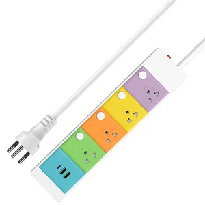 Gelistar Power Elektrische Verlengcontactdozen 2 Usb Met Schakelaar 3M Verlengsnoeren