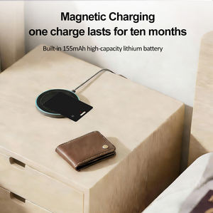 Carte de localisation intelligente ultra-mince à double système de charge sans fil pour Apple Find My et <span class=keywords><strong>Google</strong></span>, pour clés, portefeuille, bagages - Product Image 2