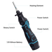 Pistol Solder 30w Baterai Lithium 12v Portabel Pengisian Daya Nirkabel Pistol Solder Otomatis Perawatan Pistol Solder