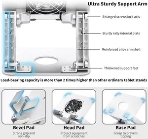 Nuevo Soporte para Tablet 360 2025, Soporte para Laptop con Altura Ajustable, Soporte Giratorio para Laptop, Compatible con Soporte Ergonómico para Laptop - Product Image 3