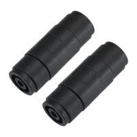 Adaptateur Speakon femelle-femelle 4 broches NL4 noir pour câble audio, rallonge de connecteur pour mixeur et amplificateur