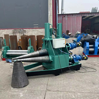 Máquina de Laminación de Placas de 4 Rodillos HOGI Cone, Conexión Multieje, Función de Inclinación del Rodillo Superior para una Formación de Conos Precisa