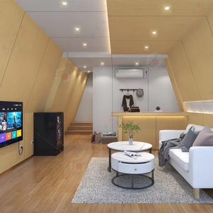 Cabaña Triangular de Madera de Diseño Moderno, Estructura de Acero Resistente a la Intemperie para Vivir Durante Todo el Año - Product Image 4