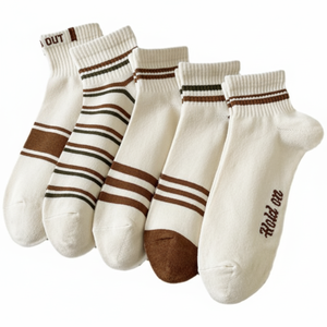 Juncap calzini uomo adulto caviglia marrone Dan-ga-ra per gli studenti comodo ed elegante per la primavera estate e l'autunno - Product Image 1