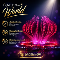 Fuente de Agua Personalizada Ecológica y Duradera con Iluminación LED y Música para Jardín, Lago o Exterior, de Acero Inoxidable