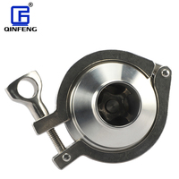 Vanne de contrôle sanitaire QINFENG en acier inoxydable de qualité alimentaire SS304, anti-retour, connexion Tri-Clamp unidirectionnelle, eau DN15-100