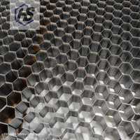 Table en nid d'abeille Hengshi en acier doux/acier inoxydable HSL super durable, technologie de découpe au laser CO2, résistante à l'eau et au feu