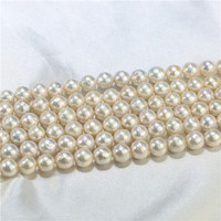 FEIRUN 11-12mm près rond AA + Naturel Spécial Couleur En Forme De Perle D'eau Douce Edison Perles Baroques brins