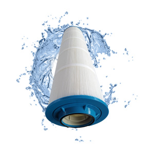 Élément filtrant plissé grand débit bleu pour piscine, cartouche filtrante à grand flux pour équipement de piscine - Product Image 1