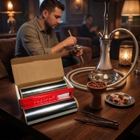 Fournisseur direct d'usine, rouleau de papier d'aluminium uni pour chicha, alliage 8011, épaisseur 0,02-0,05 mm, trempé à température douce, logo personnalisé, Irak