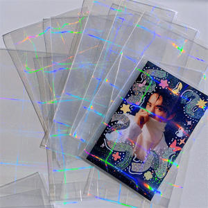Fundas de tarjetas impresas personalizadas Protector transparente holográfico personalizado para MTG <span class=keywords><strong>Yugioh</strong></span> Kpop Idol Trading Card Use - Product Image 1