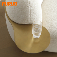 Puruo ensemble de canapés en cuir de luxe Offre Spéciale au design italien Villa Meubles design Canapé modulable moderne pour salon en forme de lune