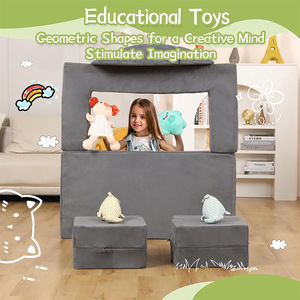 Giving Tree Modular <b>Kids</b> <b>Sofa</b> 40x20x16 Inch With Ball Pit And Stool For Children's Playroom - Product Image 2