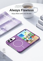 Vente en gros d'usine, étui de téléphone magnétique en PC mat de luxe de haute qualité pour iPhone DUO 18 Fold