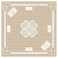 Mahjong et jeux de poker américains de luxe portables de la série Tigredetartan, 31,5 x 31,5 pouces, en stock