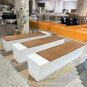 Banco de Asientos Rectangular Ondulado de Múltiples Niveles Y386, Asiento Artístico Creativo para Cafetería, Decoración de Exteriores, Adorno Fotográfico, Asiento de Descanso - Product Image 2
