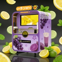 Nouvelle conception 2026 Junxin Distributeur automatique de thé boba, eau gazeuse, thé au lait et bubble tea entièrement automatisé, personnalisable, compatible SDK et ADA