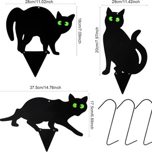 Repelente de Aves Metálico de Doble Cara, Resistente a la Oxidación, con Gancho para Colgar y Estaca para el Suelo, para Hogar, Balcón, Soporte para Macetas, Techo y Jardín - Product Image 3