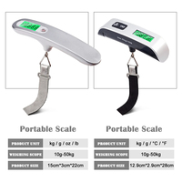 Balance électronique portable pour bagages à main 50 kg/110 lb, écran LCD numérique, balance de précision pour valises, outil de pesage des bagages de voyage