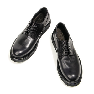Men's Casual Leather <b>Shoes</b> Round Toe Thick Soled Platform <b>Height</b> <b>Increasing</b> Black Dark Brown Size 38 39 40 41 42 43 44 - Product Image 3