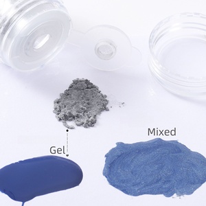 ผงตาแมวสีขาวฉูดฉาดไม่เคลือบเงาสีเทาตกแต่งเล็บกระจก8um แบบ DIY - Product Image 4