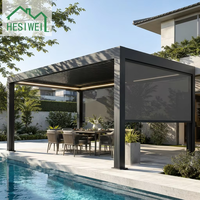 Store banne rétractable électrique étanche en aluminium pour terrasse, véranda et pavillon extérieur