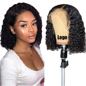 <span class=keywords><strong>Parrucche</strong></span> Lace Front all'Ingrosso, Capelli Corti Ricci, Capelli Umani Sintetici Femminili Disponibili - Product Image 6