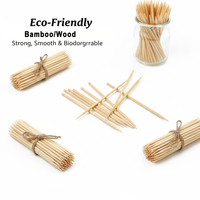 Cure-dents en bambou aromatisés à la menthe, jetables, naturels, 65 mm, double pointe, en bois, pour le nettoyage des dents