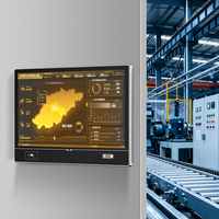 Châssis de serveur 2U RCOMPT personnalisé avec écran tactile de 22 pouces pour ordinateur industriel embarqué IPC, pour PC industriel à panneau tactile