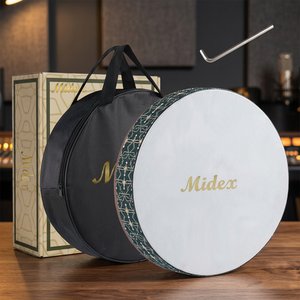 Tambour à main portable Midex BR-610 haute performance en plastique ABS double couche, fait main, avec peaux en papier huilé et chambre en fibre de carbone - Product Image 3