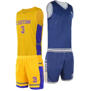 China Supplier Basketball Uniform Sets Wholesale Custom Design Logo Blank Sport Training Team Wear Basketball Jersey Suit