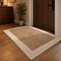 Tapis de sol pour entrée, style médiéval, motif géométrique, en flanelle, antidérapant