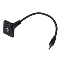 Module de passage audio en métal de type D 3,5 mm, prise jack pour casque à montage sur panneau carré renforcé, noir et argent