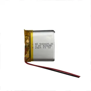 Factory 502828 2c discharge battery pack 3.8V high voltage 420mAh li poly battery