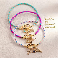 Bracelet de cheville étanche en acier inoxydable Zooying, personnalisable, avec breloques DIY, idéal pour l'été et la plage, pour femme