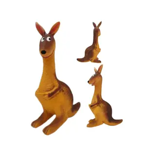 호주 대륙 캥거루 삐걱 거리는 라텍스 고무 인터랙티브 애완 동물 장난감 제조 업체