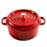 Cocotte en fonte émaillée de qualité supérieure, écologique, avec couvercle, pour cuisines de haute qualité