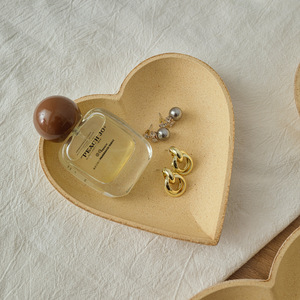 Heart Shaped Wood Jewelry <b>Tray</b> Minimalist Style Storage Plate For Aromatherapy And Accessories Display - Product Image 2