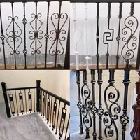Nouvelles poteaux de rampe d'escalier contemporains en fer forgé, pour extérieur, hauteur 950 mm, noir/blanc/marron, modèle personnalisé
