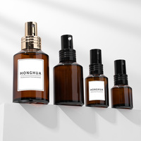 Flacon pompe en verre cosmétique de qualité supérieure avec mécanisme de pulvérisation fine pour l'emballage de beurre corporel et de crème pour le visage