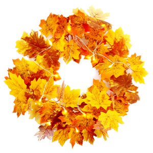 FUYI LED <b>String</b> <b>Lights</b> Artificial Maple Leaf Vines 10M Autumn Harvest Festival Decorations Indoor Outdoor Use - Product Image 4