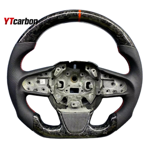 Volant de course personnalisé en fibre de carbone véritable YTcarbon pour <span class=keywords><strong>Clio</strong></span> MK4 GT RS 12-18, accessoires intérieurs de voiture, pièces automobiles - Product Image 3