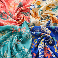 Tissu en rayonne viscose à armure toile, imprimé, pour robes d'été, chemises, chemisiers, jupes et vêtements