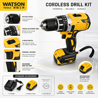 Kit de perceuse sans fil avec batterie au lithium, perceuse électrique avec 2 batteries et chargeur, fabrication OEM ODM, vente en gros