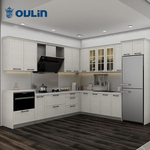 미국 목가적 인 사용자 정의 모양의 페인트 문 스타일 주방 캐비닛 - Product Image 2